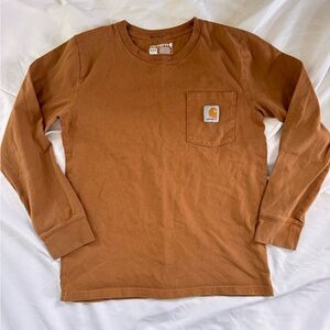 Carhartt Rust Brown Long Sleeve Pocket Shirt